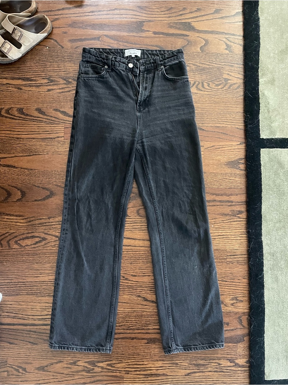 Reformation Wilder High Rise Black Wide-Leg Jeans